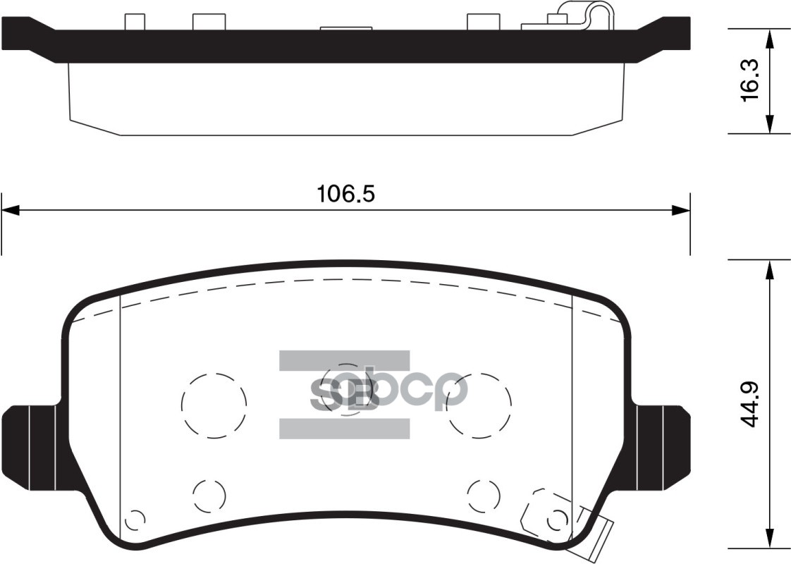 Колодки задние SANGSIN BRAKE SP1499